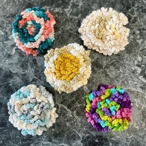 Handcrafted Crochet Scrubbies w/Handle